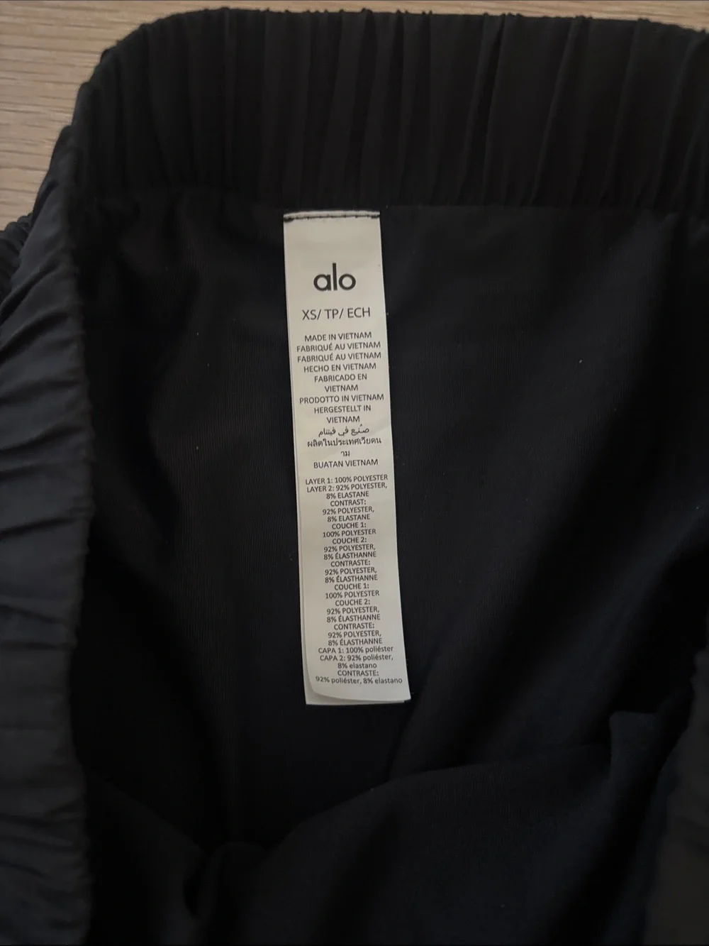 ALO Micro Plisse Tennis Skirt Black XS NWOT